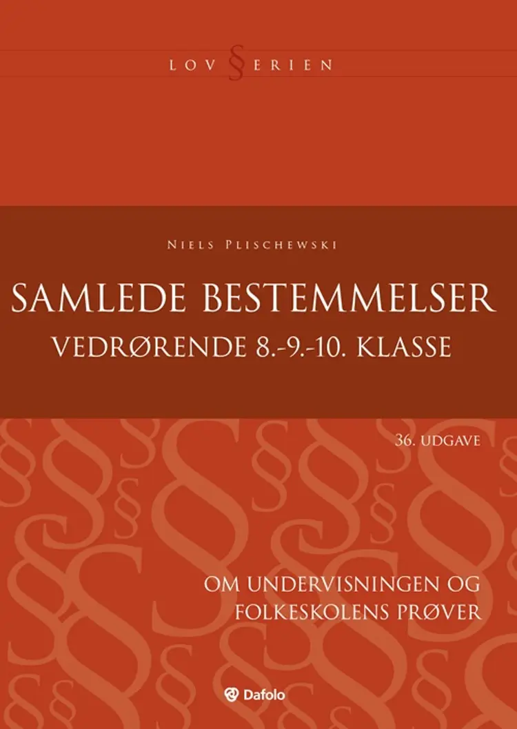 Samlede bestemmelser, 36. udgave af Niels Plischewski