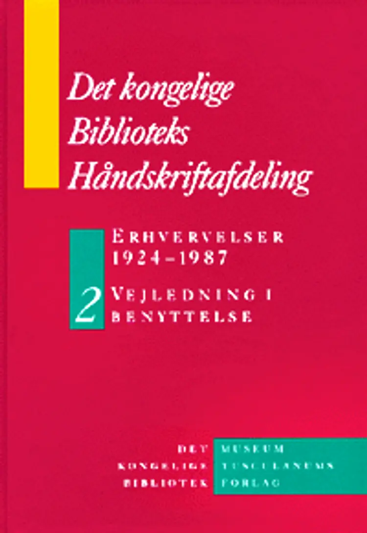 Erhvervelser 1924-1987 A-K af Det Kongelige Biblioteks Håndskriftafdeling
