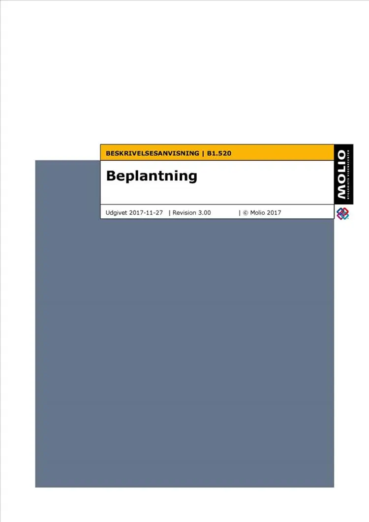 Beskrivelsesanvisning - beplantning B1.520