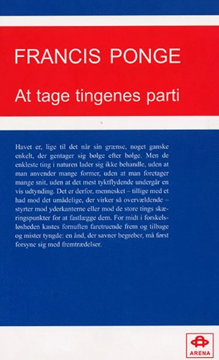 At tage tingenes parti af Francis Ponge