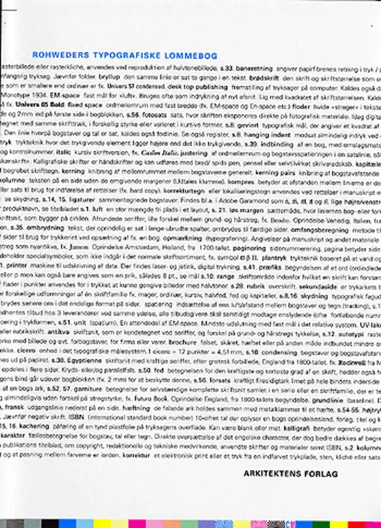 Rohweders typografiske lommebog af Anne Rohweder
