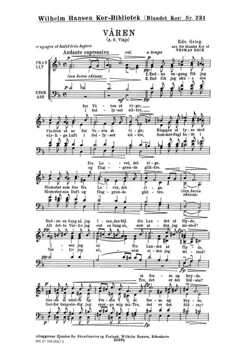 Våren af Edvard Grieg