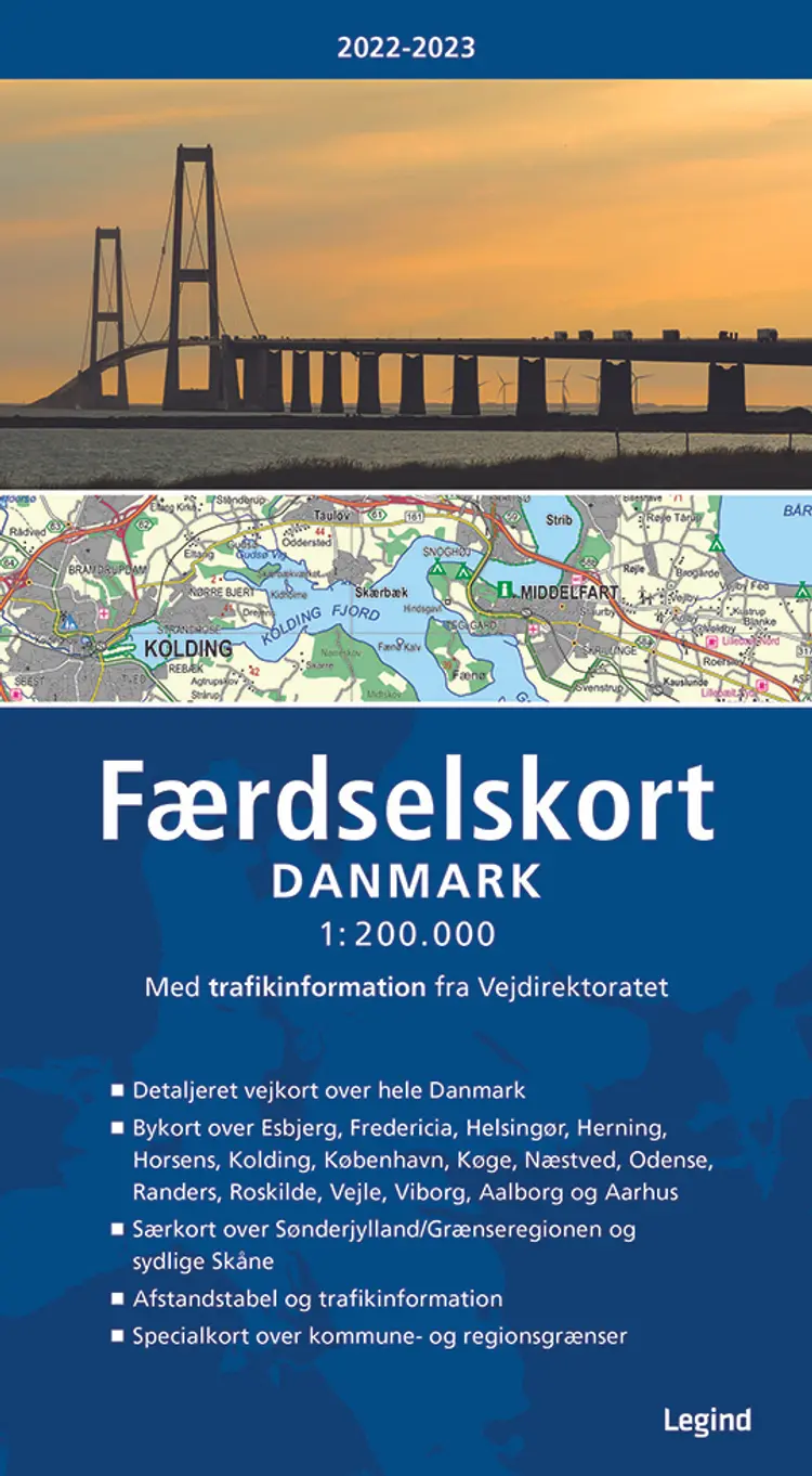 Færdselskort Danmark 2022-2023
