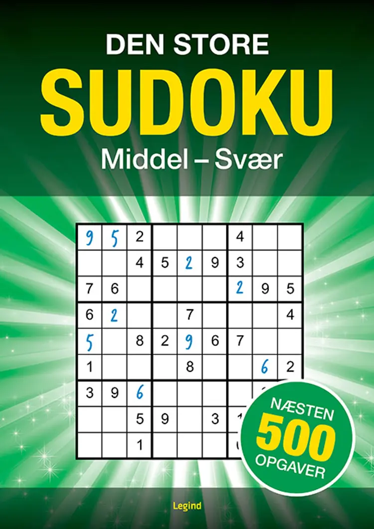 Den store Sudoku - 500 opgaver, middel til svær