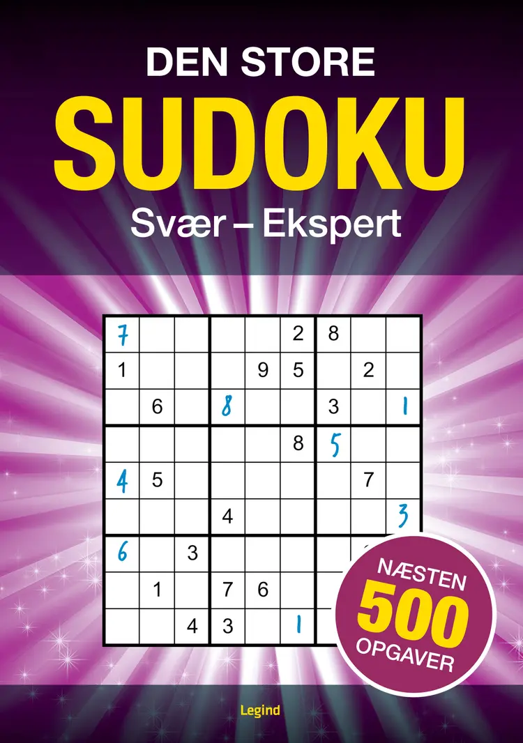 Den store Sudoku - 500 opgaver, svær til ekspert