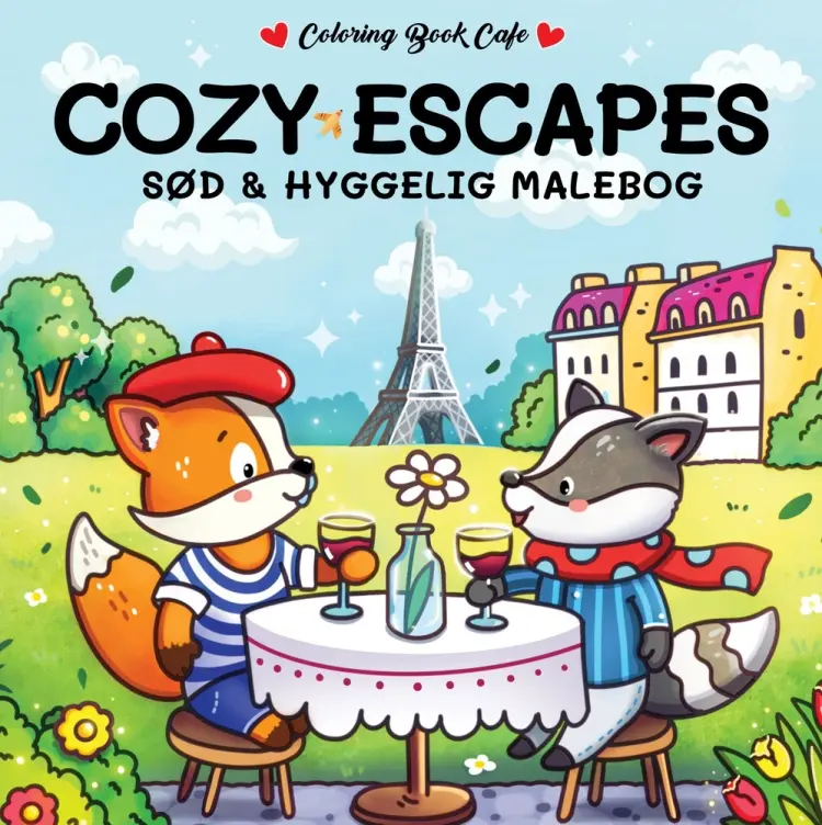 Malebog: Cozy Escapes - Cozy Coloring af Coloring Book Cafe