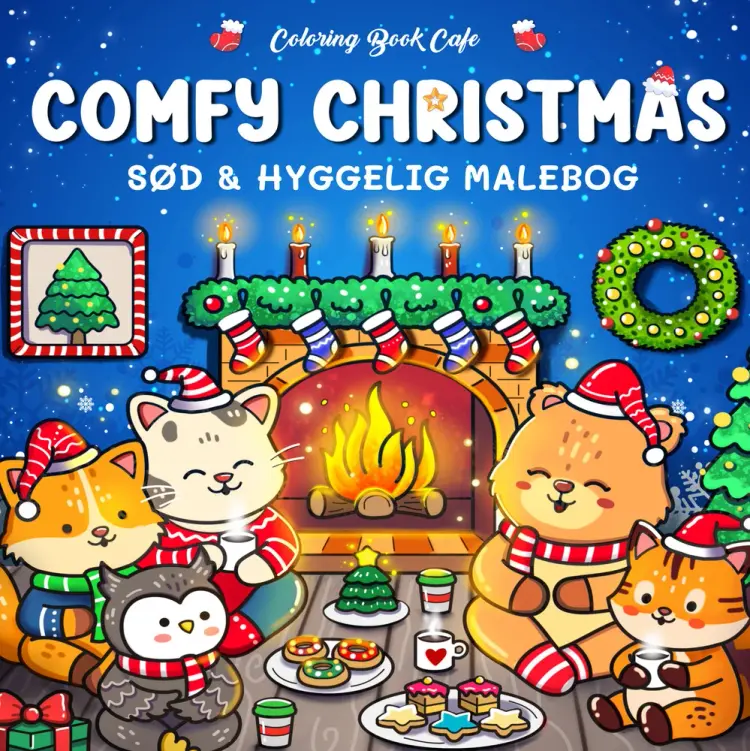 Malebog: Comfy Christmas - Cozy Coloring af Coloring Book Cafe