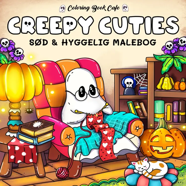 Malebog: Creepy Cuties - Cozy Coloring af Coloring Book Cafe