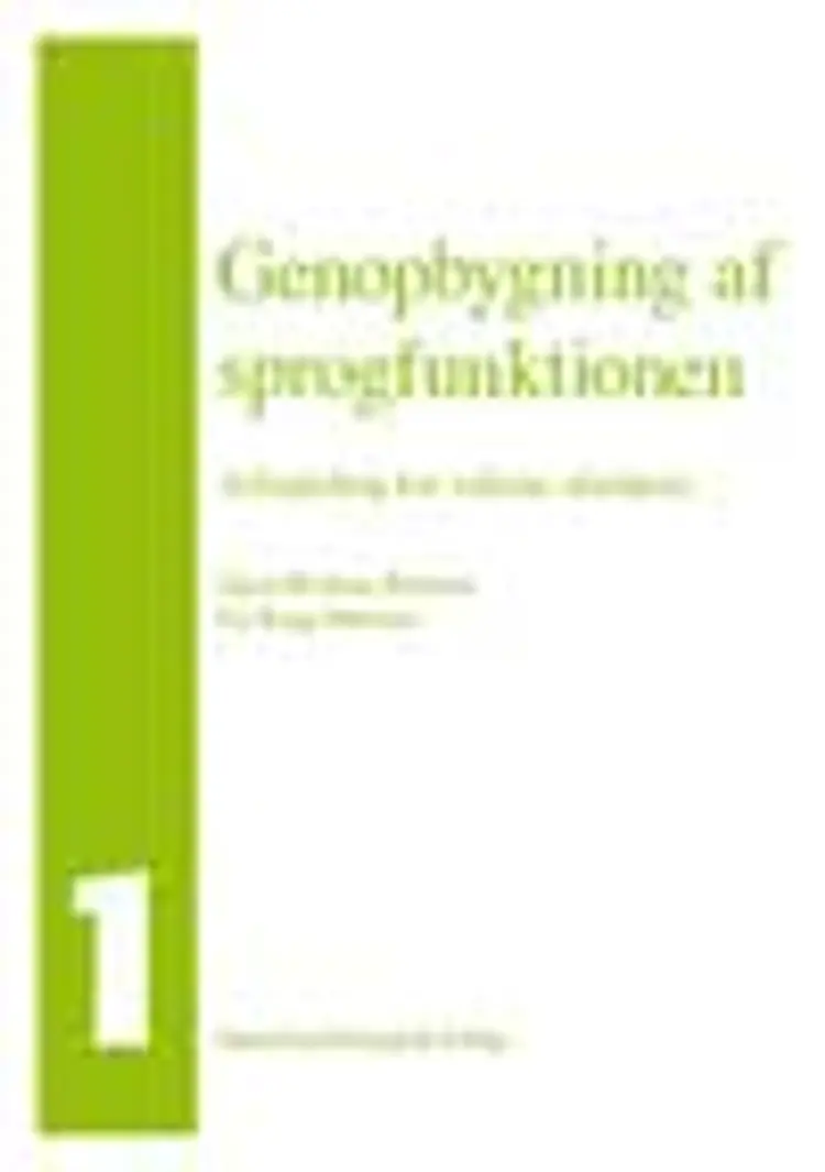 Genopbygning af sprogfunktionen 1 af Sigrid R Böyesen
