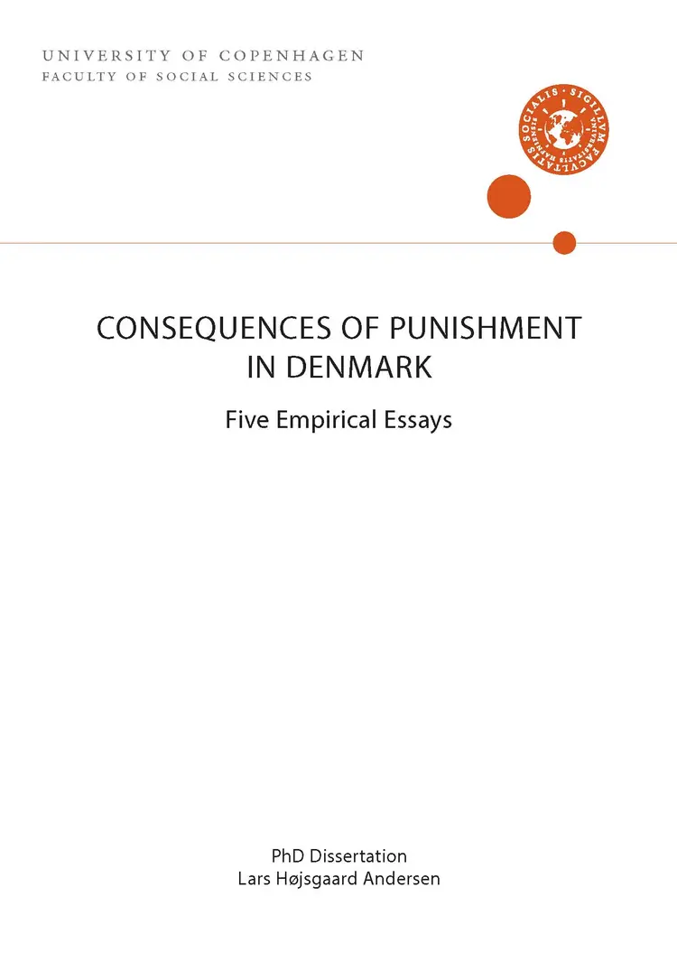 CONSEQUENCES OF PUNISHMENT IN DENMARK af Lars Højsgaard Andersen