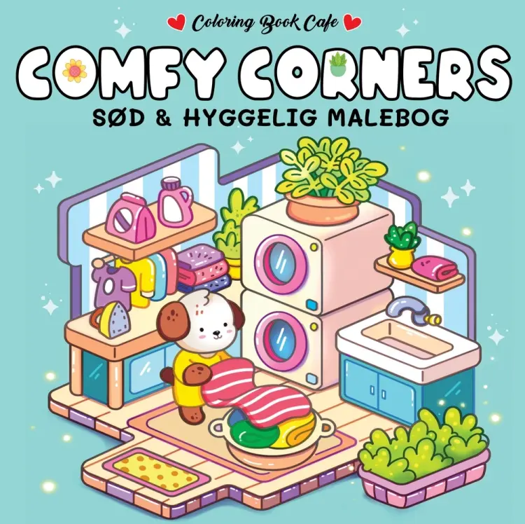 Malebog: Comfy Corners - Cozy Coloring af Coloring Book Cafe