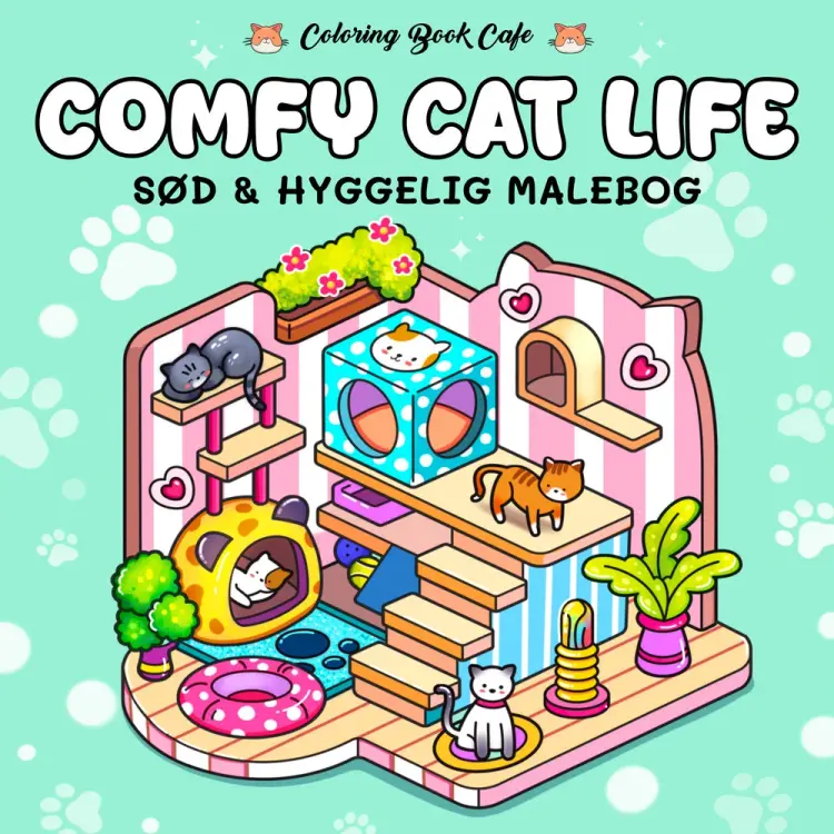 Malebog: Comfy Cat Life - Cozy Coloring af Coloring Book Cafe