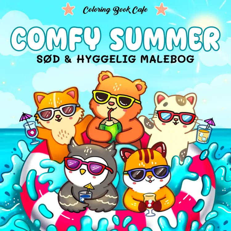Malebog: Comfy Summer - Cozy Coloring af Coloring Book Cafe