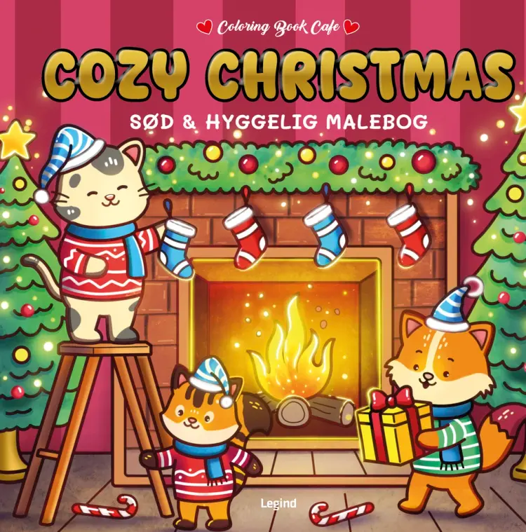 Malebog: Cozy Christmas - DeLuxe - Cozy Coloring af Coloring Book Cafe
