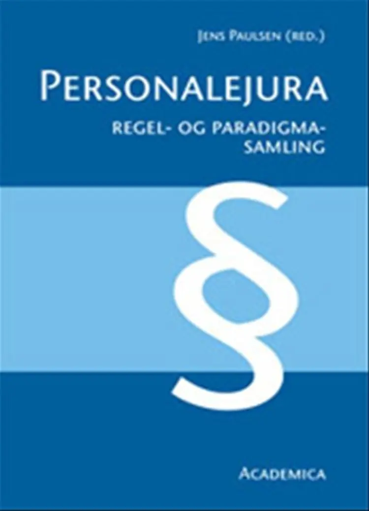 Personalejura - regel- og paradigmasamling af Jens Paulsen