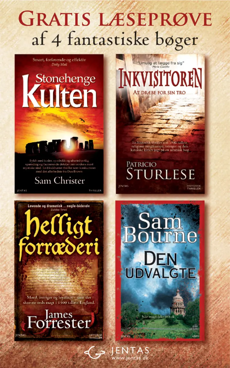 Læseprøve(gratis) - 4 fantastiske bøger, á 1 stk. af Jentas