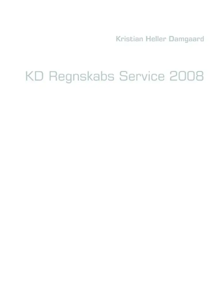 KD Regnskabs Service 2008 af Kristian Heller Damgaard