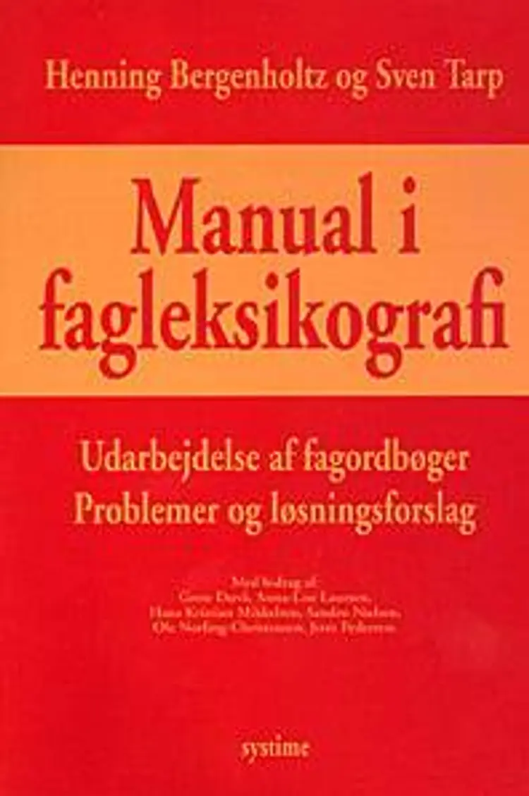 Manual i fagleksikografi af Henning Bergenholtz