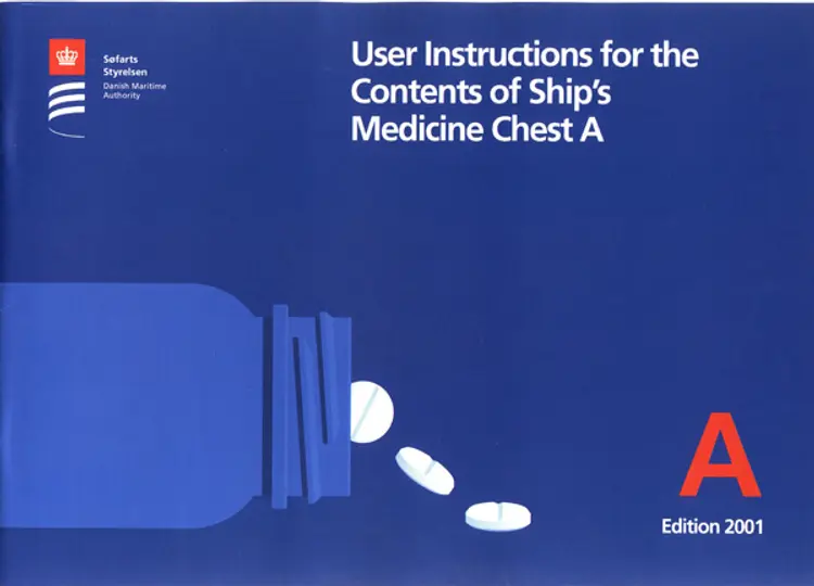 User instructions for the contents of ship´s medicine chest A