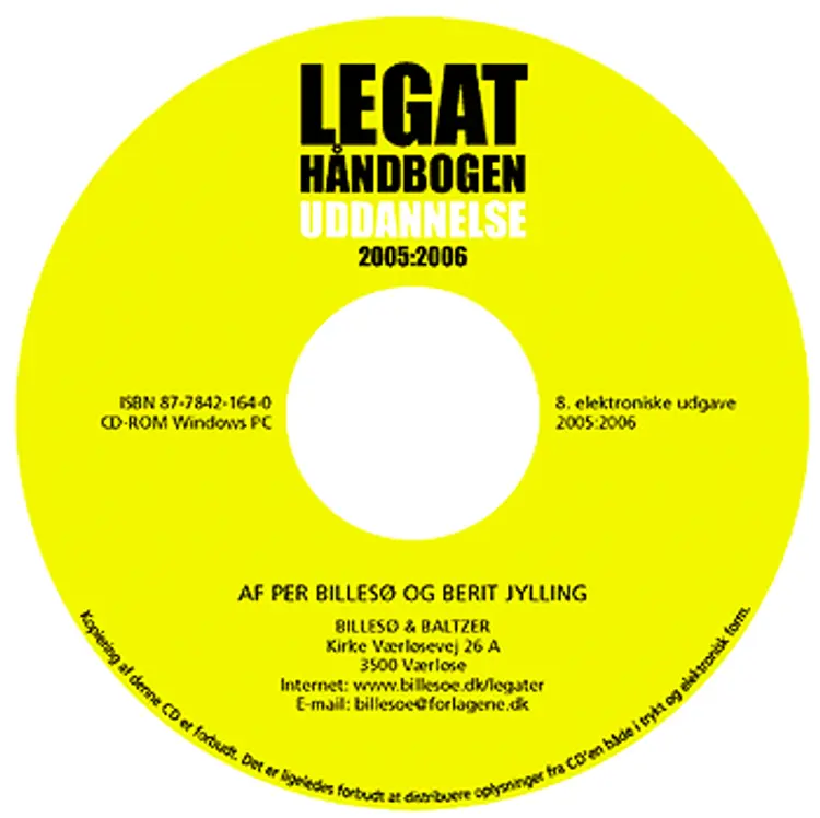 Legathåndbogen uddannelse cd-rom af Billesø