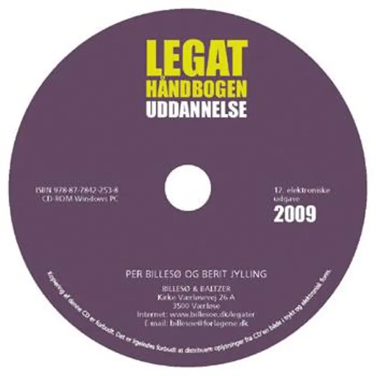 Legathåndbogen uddannelse 2009 af Per Billesø