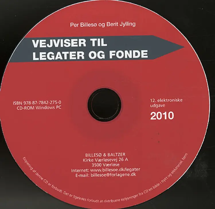 Vejviser til legater og fonde 2010 af Per Billesø