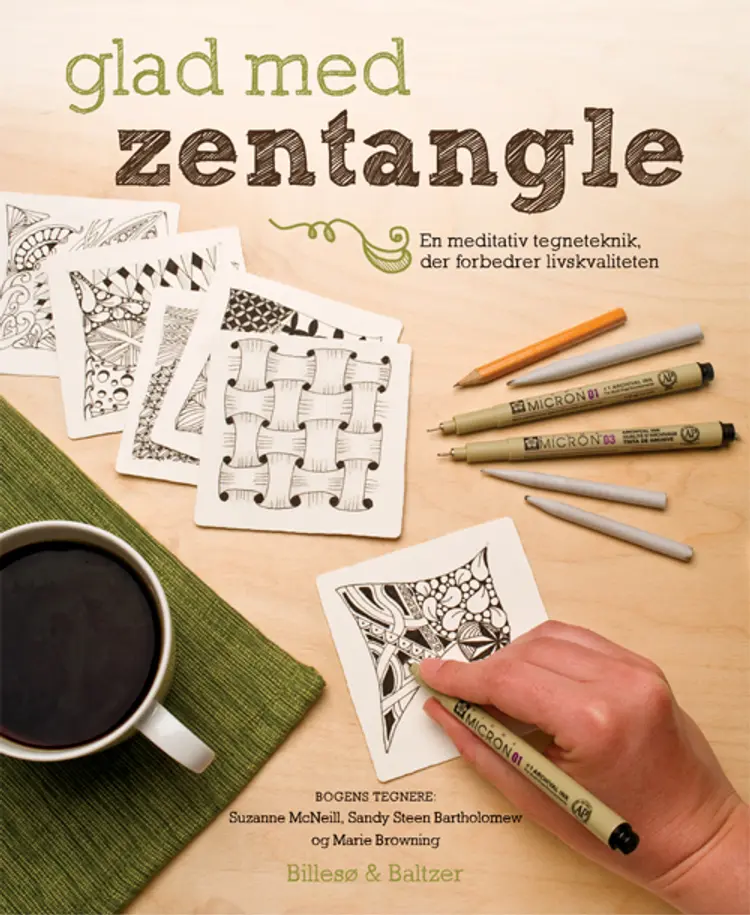 Glad med zentangle af Marie Browning