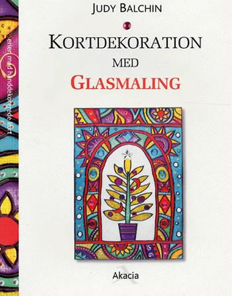 Kortdekoration med glasmaling af Judy Balchin
