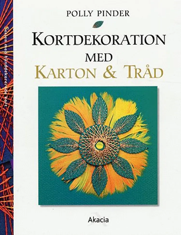 Kortdekoration med karton og tråd af Polly Pinder