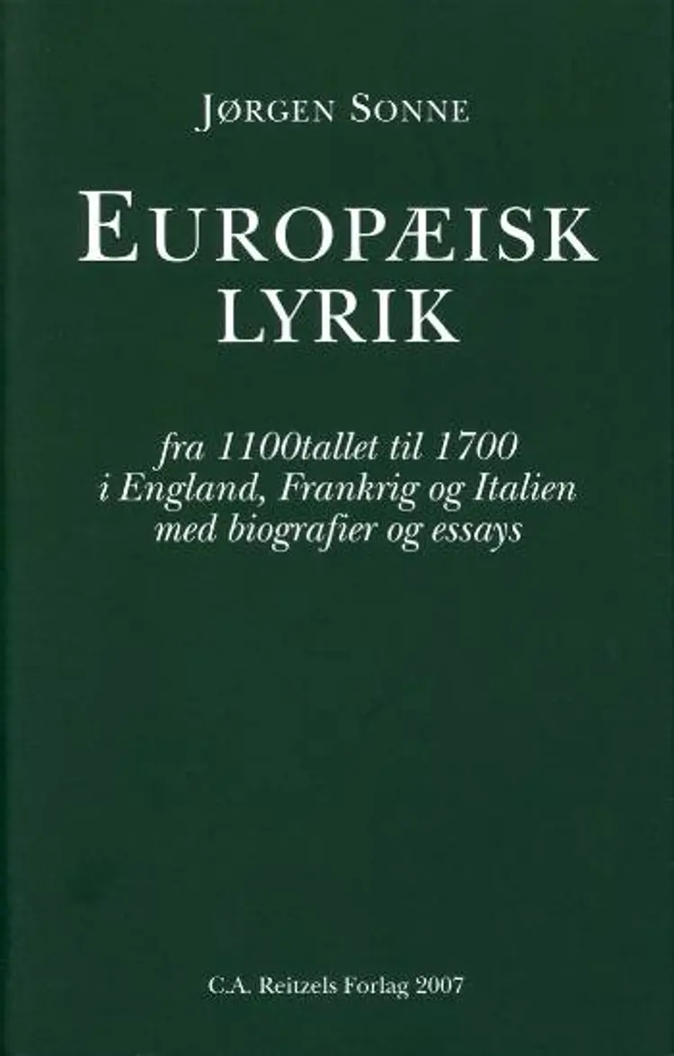 Europæisk lyrik af Jørgen Sonne
