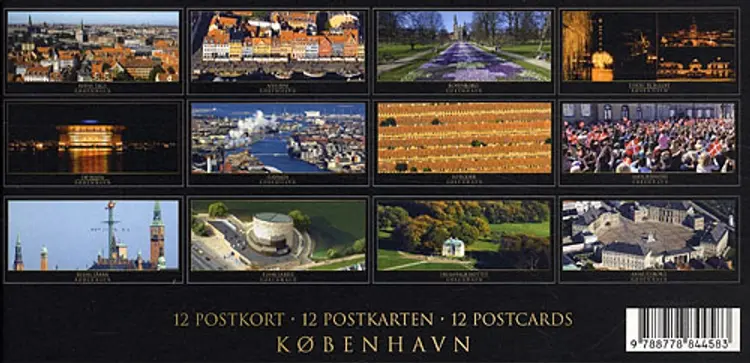 Postkort: København - 12 styk i æske af Henrik Schurman