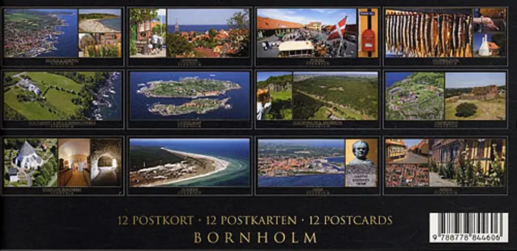Postkort: Bornholm - 12 styk i æske af Finn Byrum