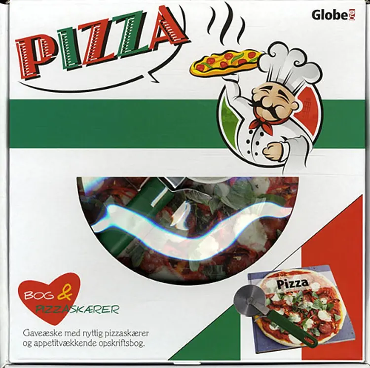 Pizza - boks, med pizza-skærer