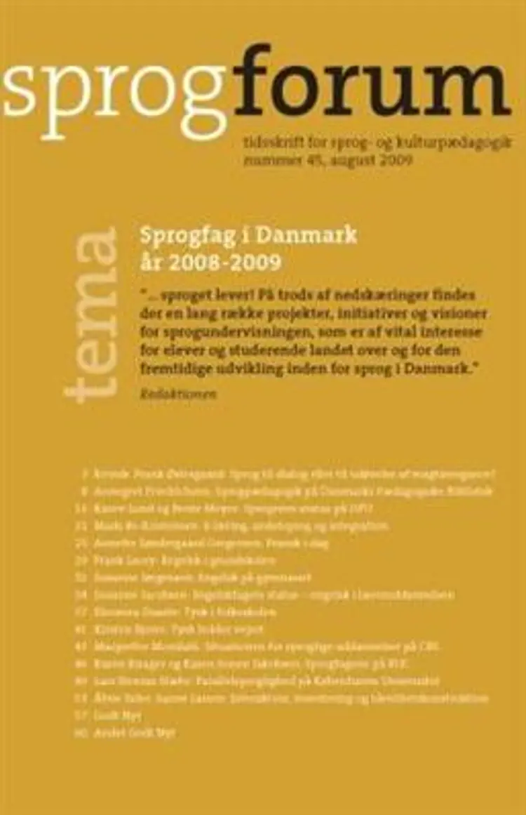 Sprogfag i Danmark af Bente Meyer