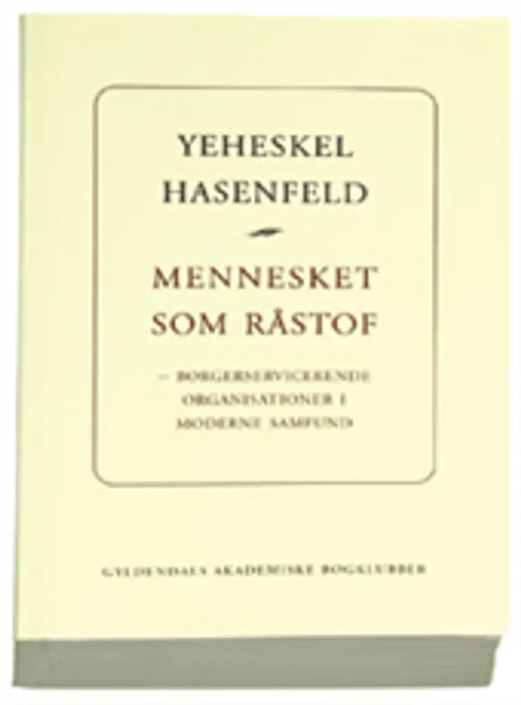 Mennesket som råstof af Yeheskel Hasenfeld