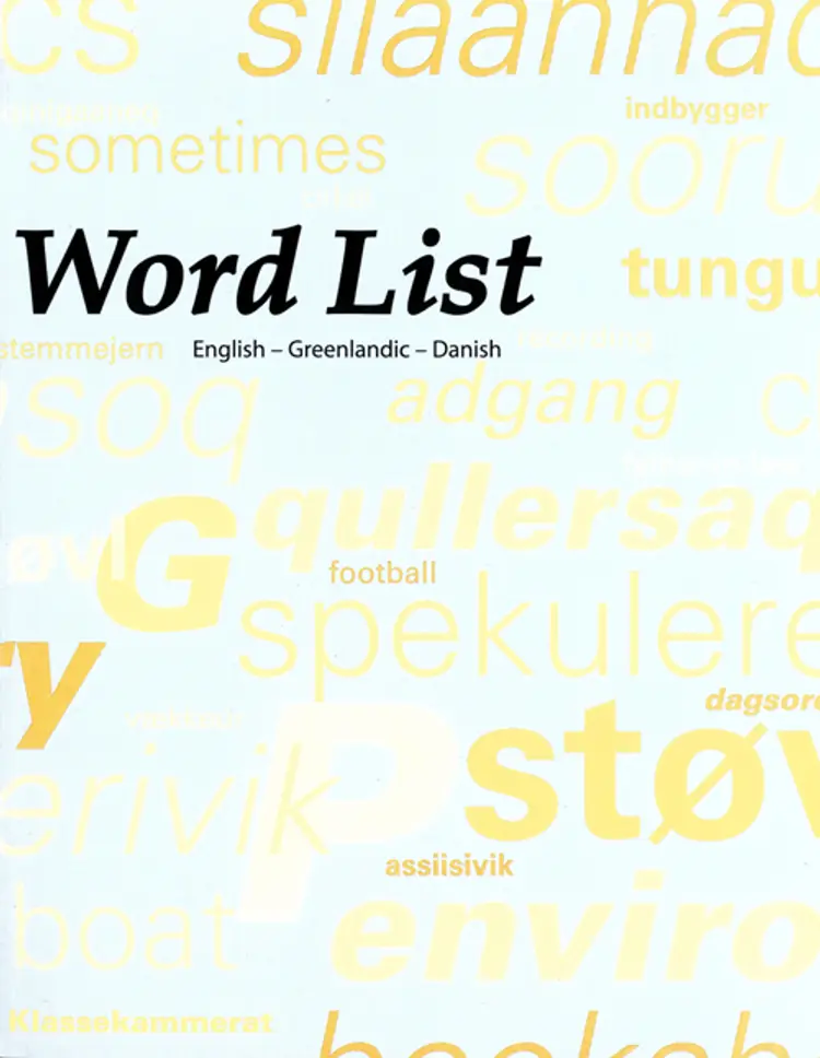 Word list af Berit Mortensen