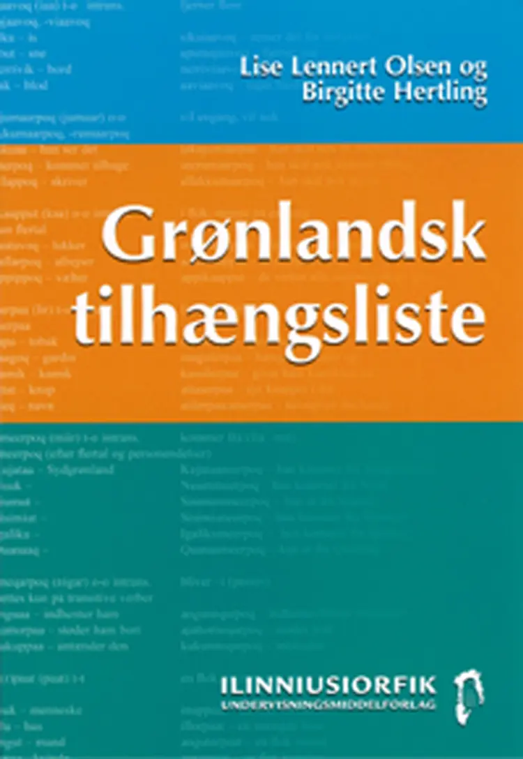 Grønlandsk tilhængsliste af Lise Lennert Olsen