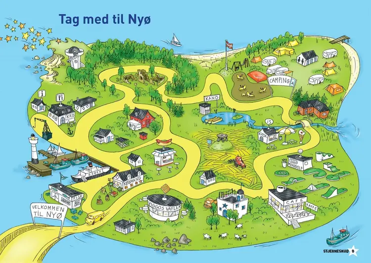 Tag med på Nyø. Postkort (10 stk.) af Gunhild Rød