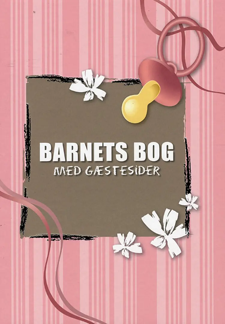 Barnets bog med gæstesider lyserød