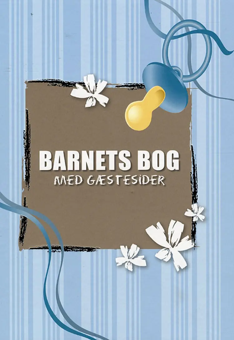 Barnets bog med gæstesider lyseblå
