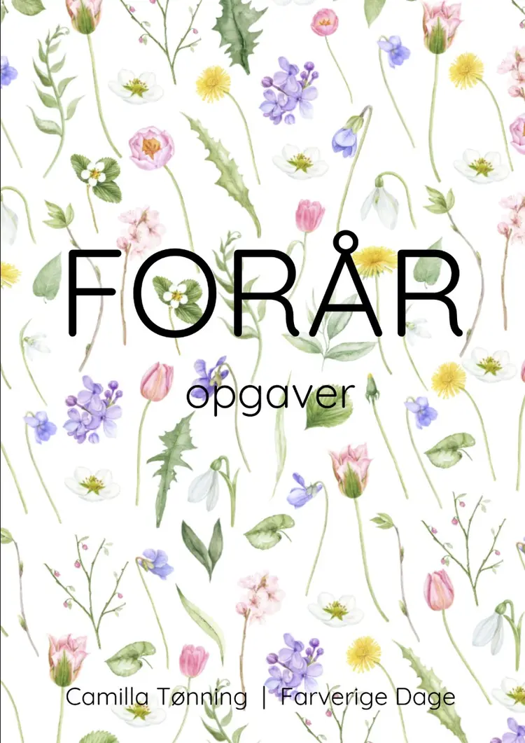 FORÅR - opgavebog af Camilla Tønning