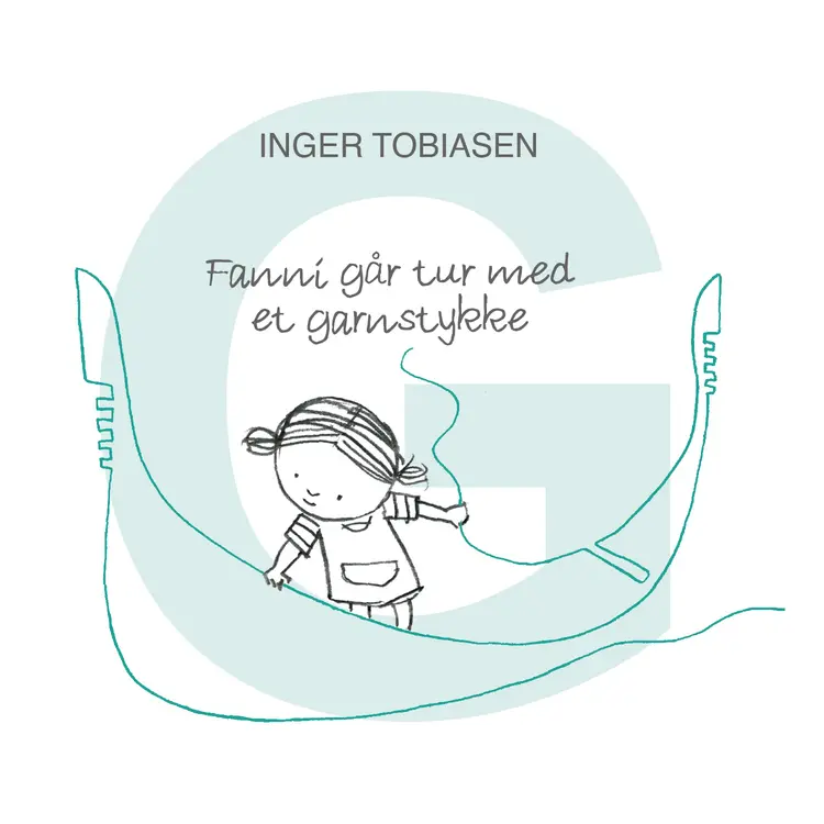 fanni går tur med et garnstykke af Inger Tobiasen