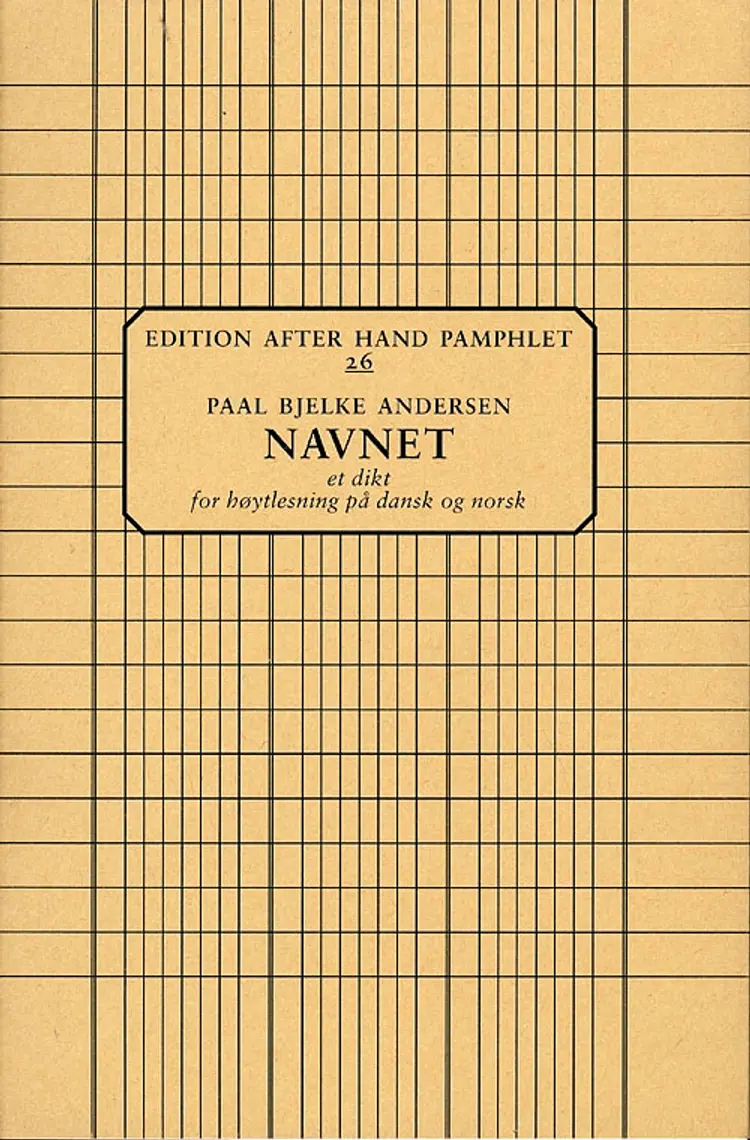 Navnet af Paal Bjelke Andersen