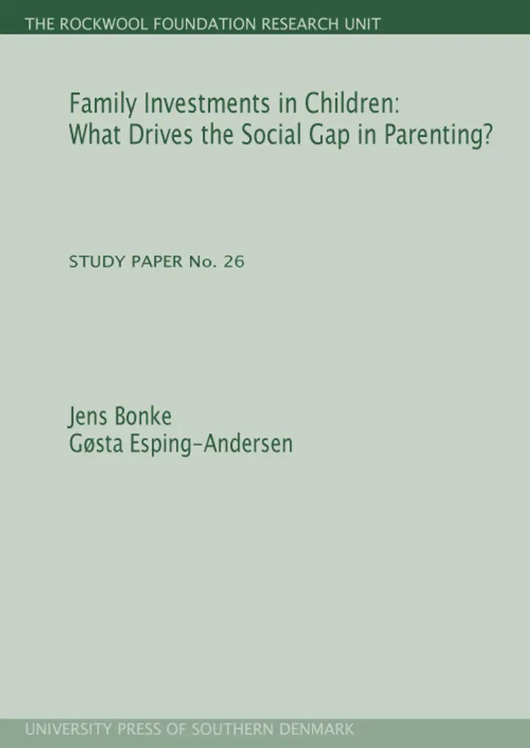 Family investments in children af Jens Bonke