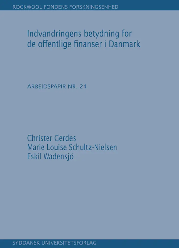 Indvandringens betydning for de offentlige finanser i Danmark af Eskil Wadensjö