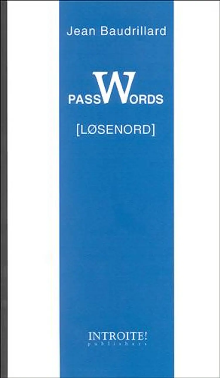 Passwords af Jean Baudrillard