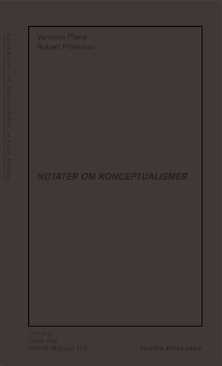 Notater om konceptualismer af Robert Fitterman