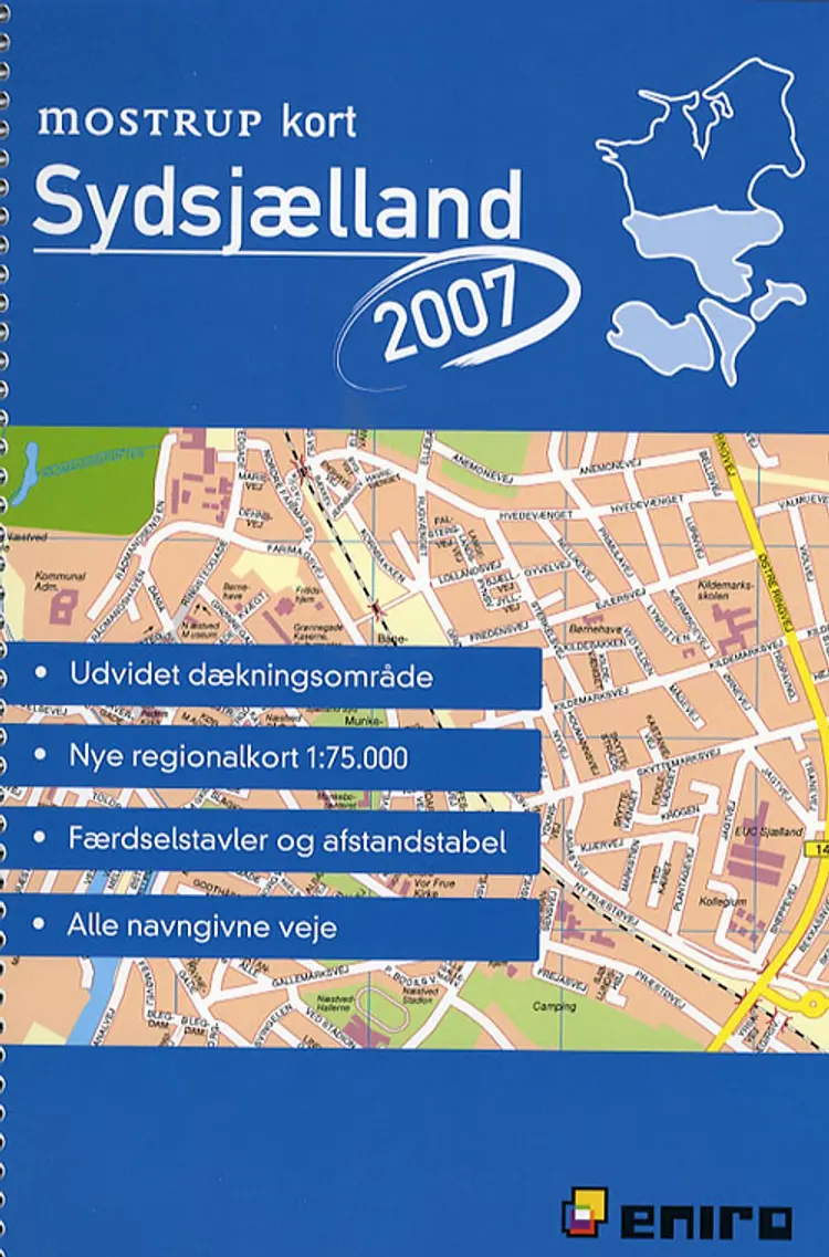 Mostrup kort Sydsjælland