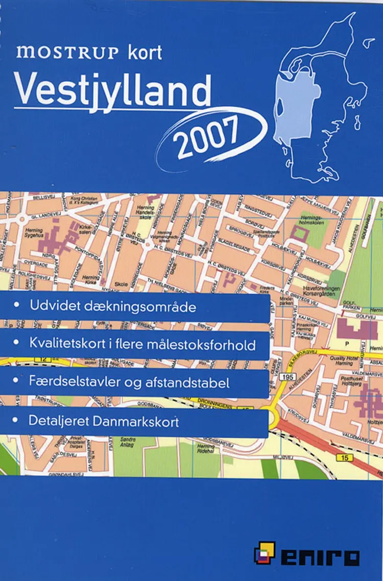 Mostrup kort Vestjylland