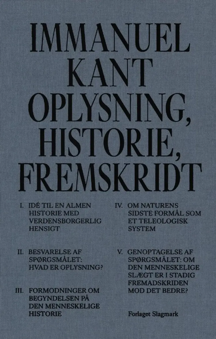 Oplysning, historie, fremskridt af Immanuel Kant